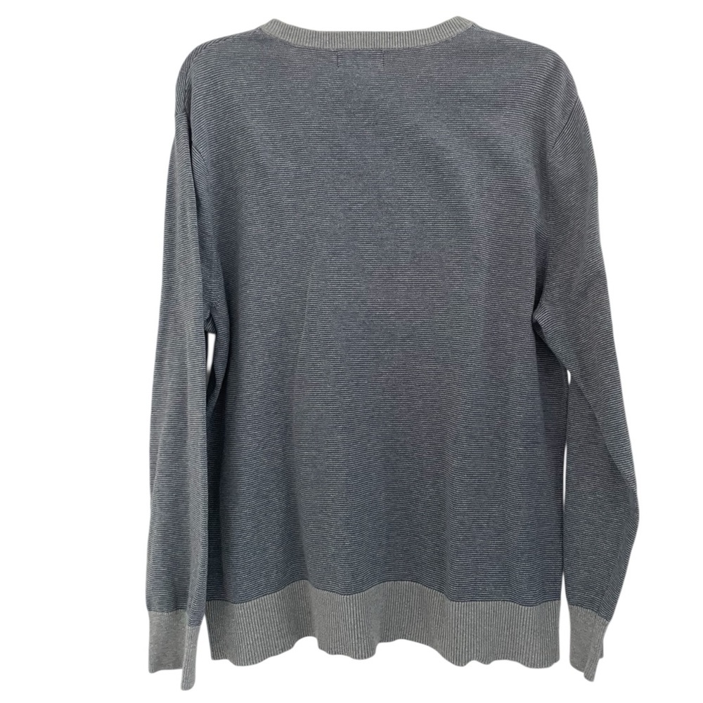 Goodfellow & Co Men's Gray & Blue Long Sleeve Sweater - Picture 2 of 6